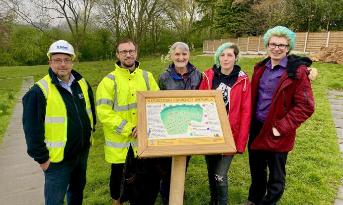 Chancerygate and Triton Construction donate £2,000 to Knutsford’s Crosstown Community Orchard