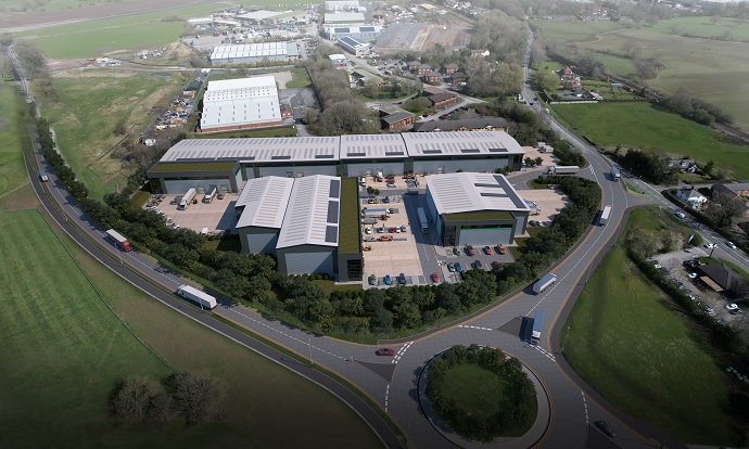 Chancerygate and Bridges Fund Management submit plans for £36m, 170,000 sq ft industrial development in Cheshire